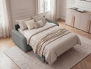Kenan - Canapé Droit Convertible - Ouverture Express Tissu Lisse