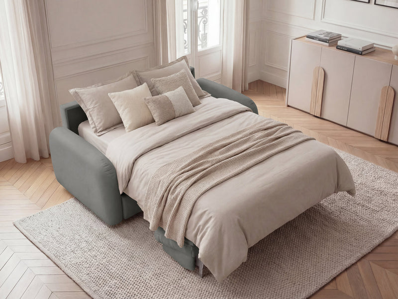 Kenan - Canapé Droit Convertible - Ouverture Express Tissu Lisse