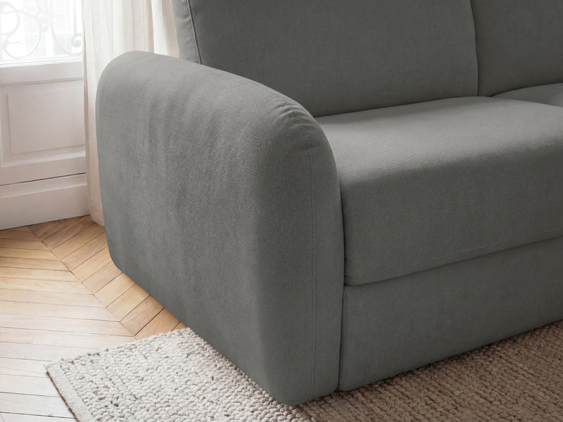 Kenan - Canapé Droit Convertible - Ouverture Express Tissu Lisse