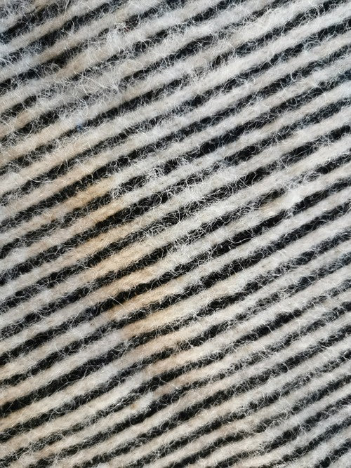 Plaid Berbère Pompon Noir Et Blanc - 300 x 200cm