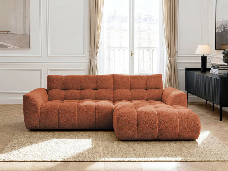Jaya Fixed Corner Sofa Chenille Fabric - Right Angle