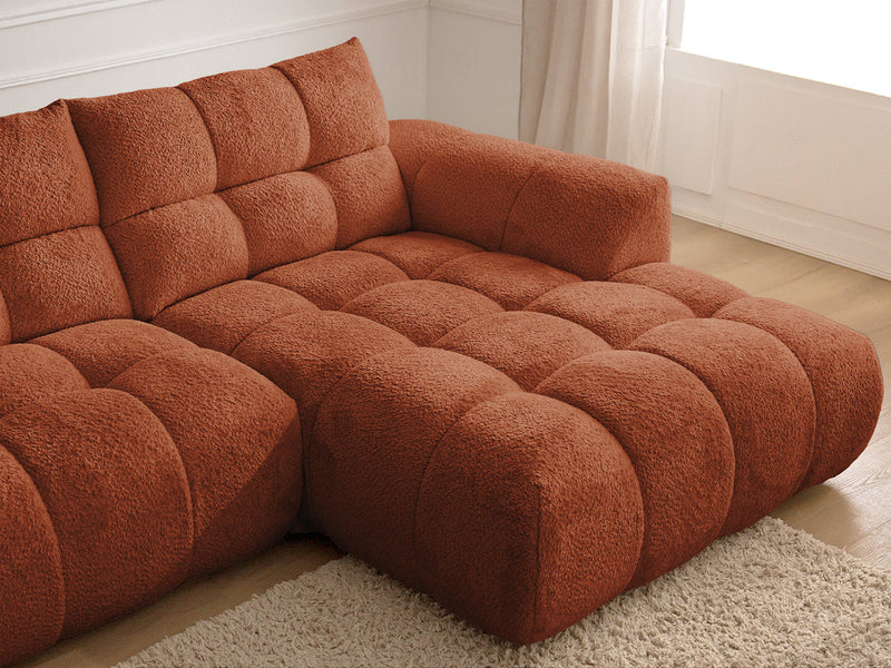 Jaya Fixed Corner Sofa Chenille Fabric - Right Angle