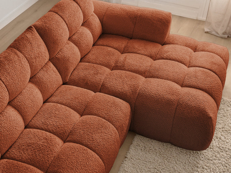 Jaya Fixed Corner Sofa Chenille Fabric - Right Angle