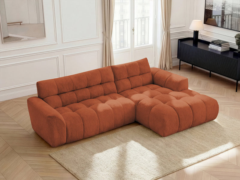 Jaya Fixed Corner Sofa Chenille Fabric - Right Angle