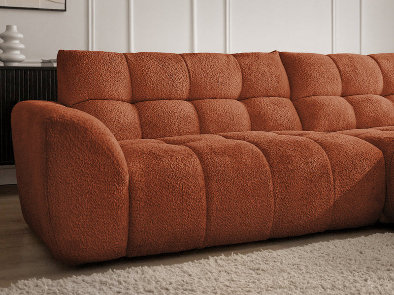Jaya Fixed Corner Sofa Chenille Fabric - Right Angle
