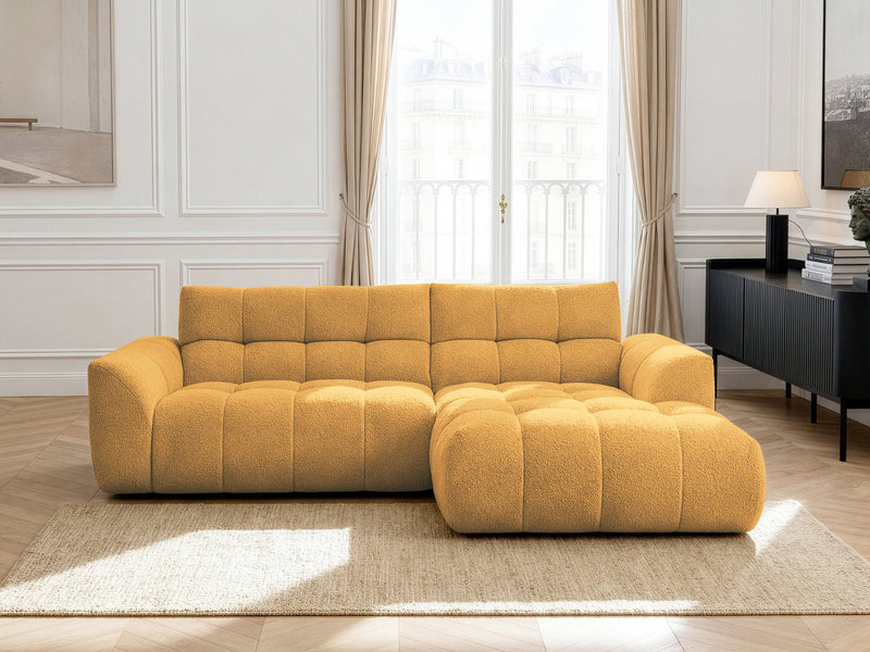 Jaya Fixed Corner Sofa Chenille Fabric - Right Angle
