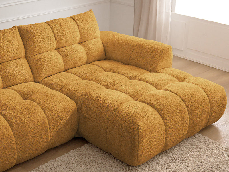 Jaya Fixed Corner Sofa Chenille Fabric - Right Angle
