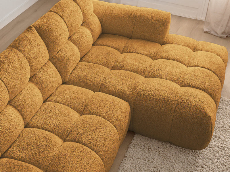 Jaya Fixed Corner Sofa Chenille Fabric - Right Angle