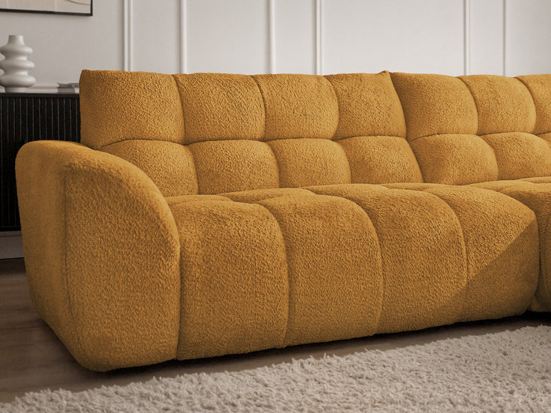 Jaya Fixed Corner Sofa Chenille Fabric - Right Angle