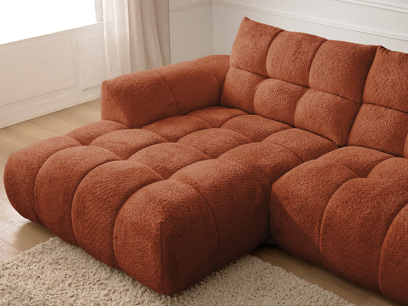 Canapé D'Angle Fixe Jaya Tissu Chenille - Angle Gauche