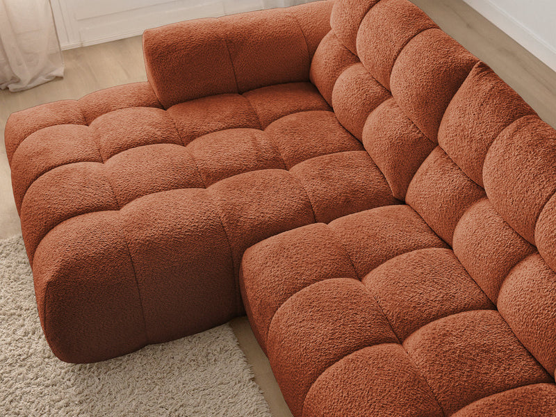 Canapé D'Angle Fixe Jaya Tissu Chenille - Angle Gauche
