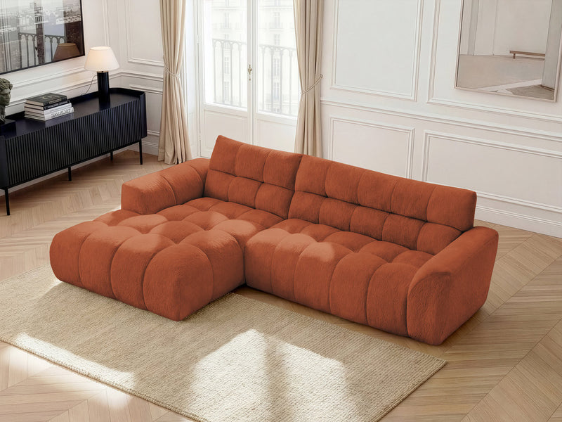 Canapé D'Angle Fixe Jaya Tissu Chenille - Angle Gauche