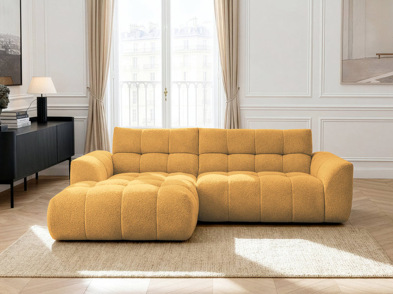 Canapé D'Angle Fixe Jaya Tissu Chenille - Angle Gauche