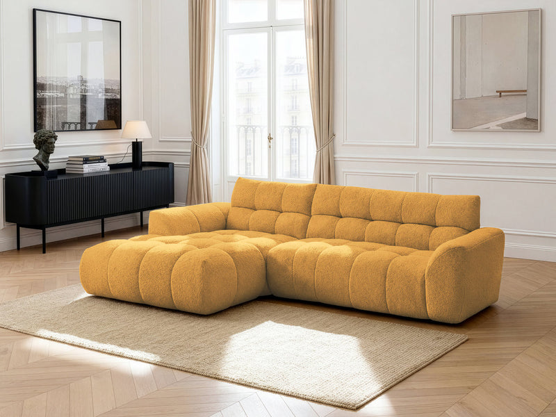 Canapé D'Angle Fixe Jaya Tissu Chenille - Angle Gauche