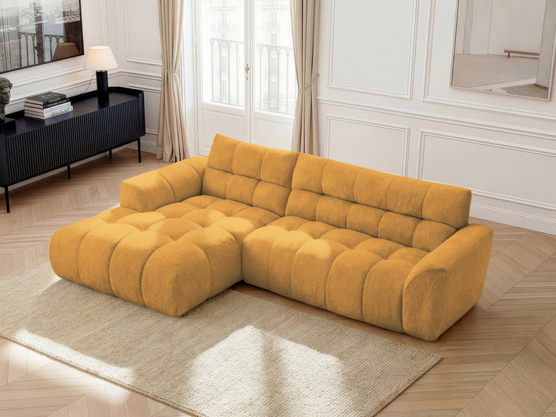 Canapé D'Angle Fixe Jaya Tissu Chenille - Angle Gauche
