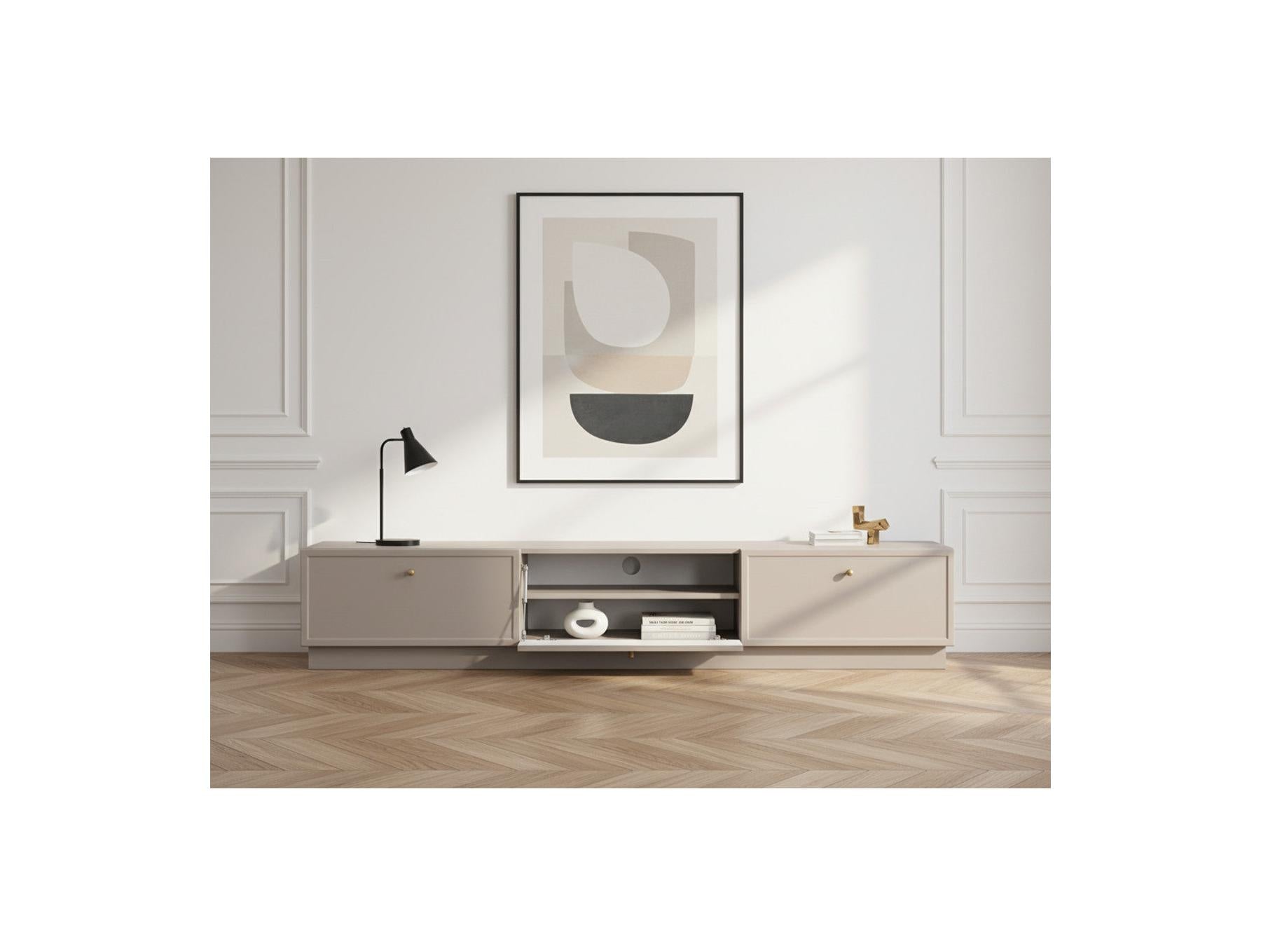 Lorina - Meuble Tv 1 Porte 2 Tiroirs 200 Cm