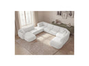 Anda - Modular Fixed Panoramic Sofa - With 3 Easy Chairs, 1 Chaise Lounge, 2 Corners and 1 Pouf - Left Corner