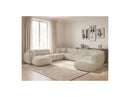 Anda - Modular Fixed Panoramic Sofa - With 3 Easy Chairs, 1 Chaise Lounge, 2 Corners and 1 Pouf - Left Corner