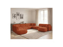 Anda - Canapé Panoramique Fixe Modulable - Avec 3 Chauffeuses, 1 Méridienne, 2 Angles Et 1 Pouf - Angle Droit