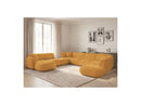 Anda - Modular Fixed Panoramic Sofa - With 3 Easy Chairs, 1 Chaise Lounge, 2 Corners and 1 Pouf - Left Corner