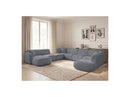 Anda - Modular Fixed Panoramic Sofa - With 3 Easy Chairs, 1 Chaise Lounge, 2 Corners and 1 Pouf - Left Corner