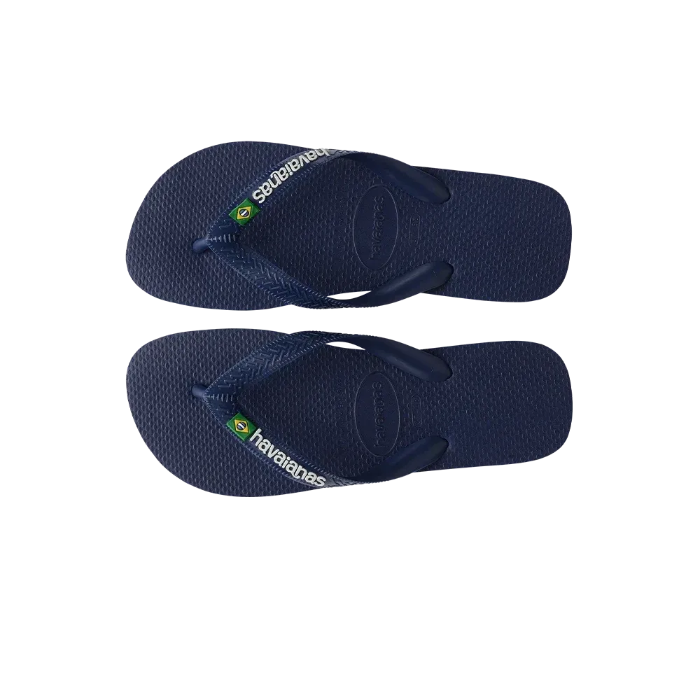 Havaianas - Brasil Logo Navy Blue Flip-Flops