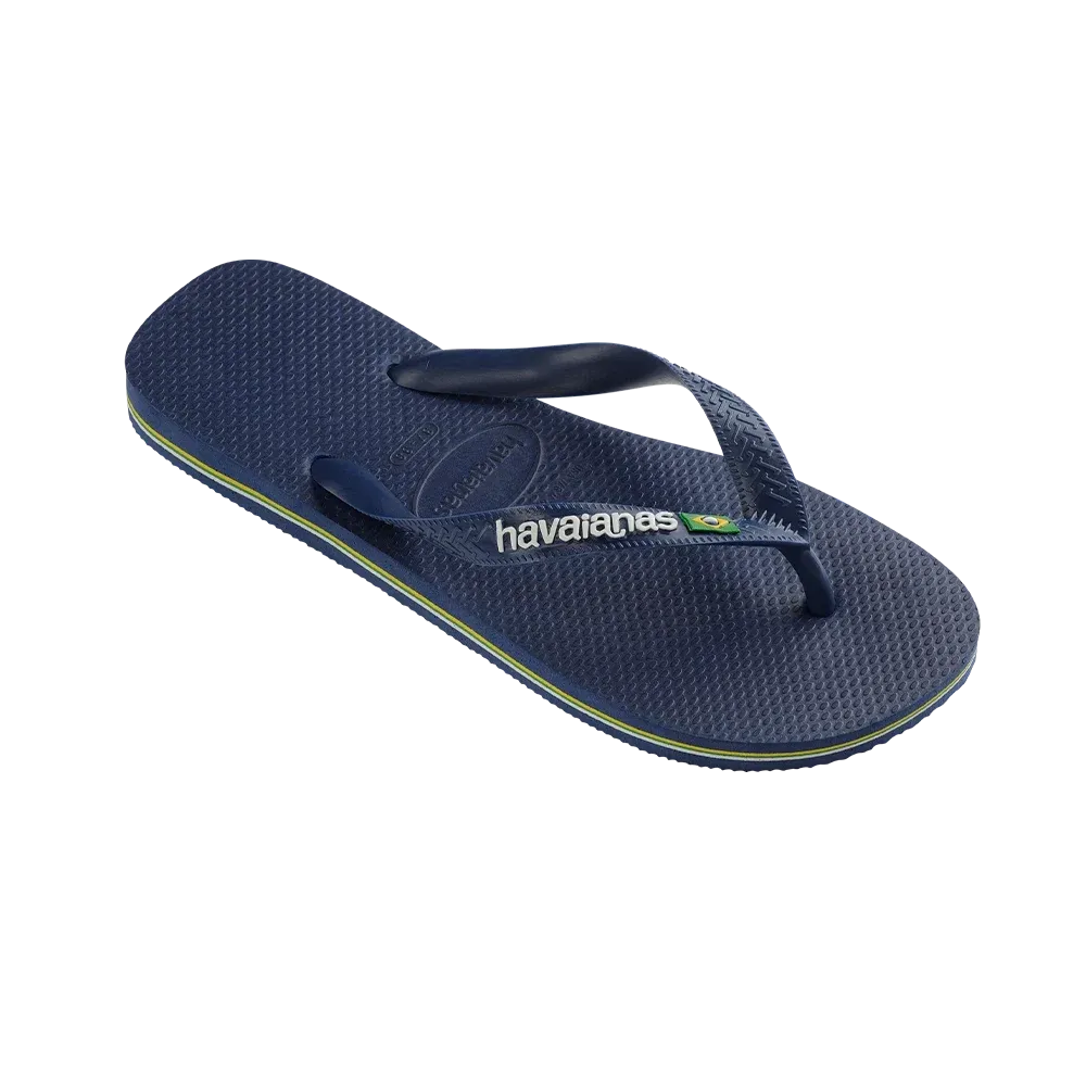 Havaianas - Brasil Logo Navy Blue Flip-Flops