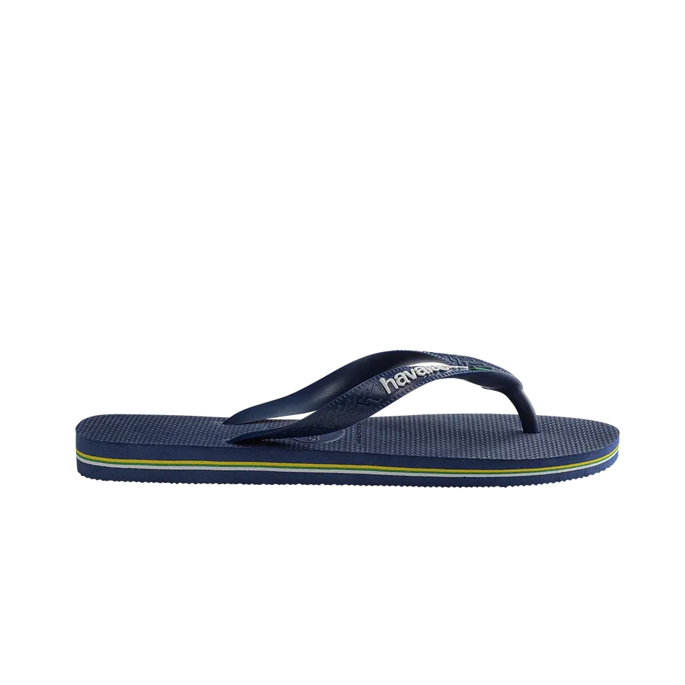 Havaianas - Brasil Logo Navy Blue Flip-Flops