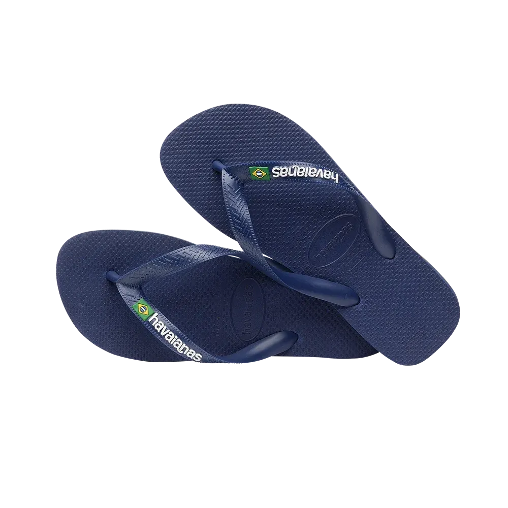 Havaianas - Brasil Logo Navy Blue Flip-Flops