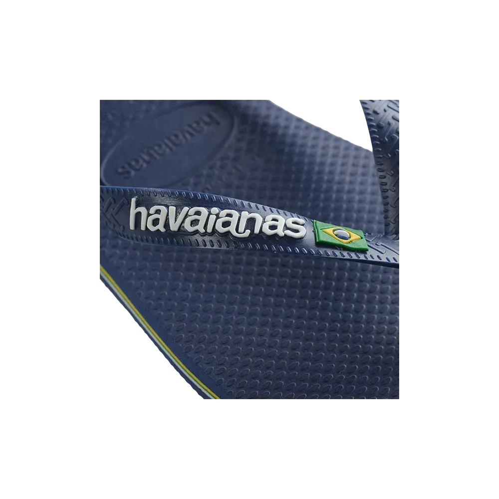 Havaianas - Brasil Logo Navy Blue Flip-Flops