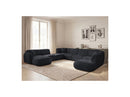 Anda - Modular Fixed Panoramic Sofa - With 3 Easy Chairs, 1 Chaise Lounge, 2 Corners and 1 Pouf - Left Corner