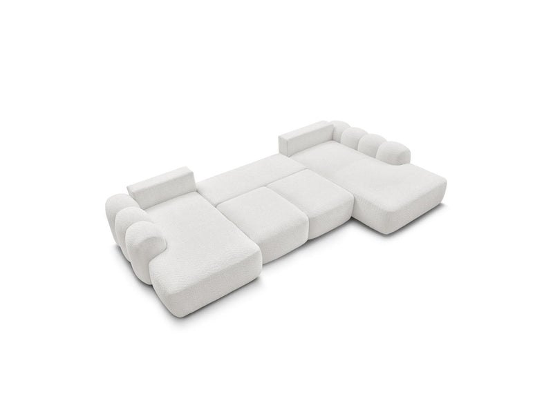 Montaigne - Panoramic Convertible Trunk Sofa - Bouclette Fabric - Left Corner