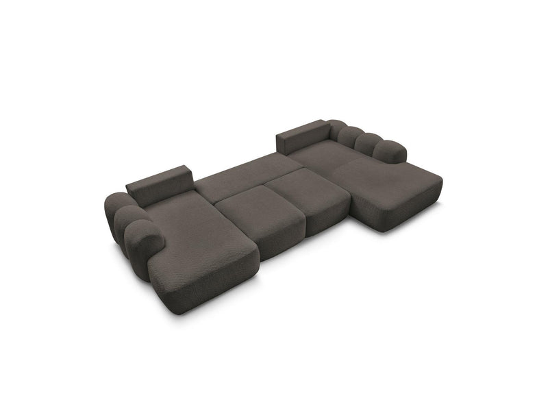 Montaigne - Panoramic Convertible Trunk Sofa - Bouclette Fabric - Left Corner