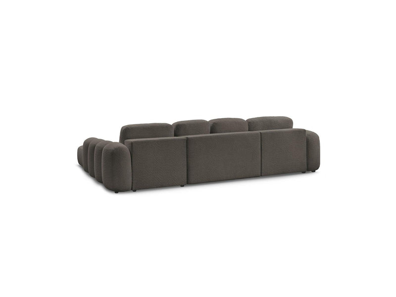 Montaigne - Panoramic Convertible Trunk Sofa - Bouclette Fabric - Left Corner