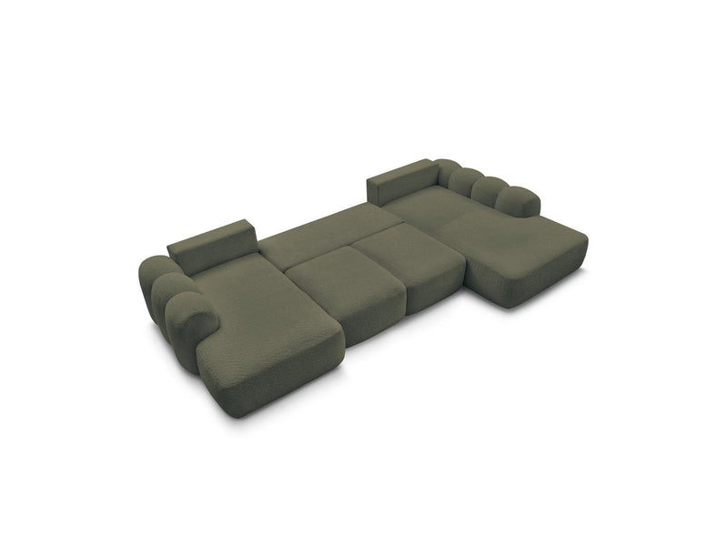 Montaigne - Panoramic Convertible Trunk Sofa - Bouclette Fabric - Left Corner