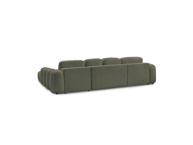 Montaigne - Panoramic Convertible Trunk Sofa - Bouclette Fabric - Left Corner