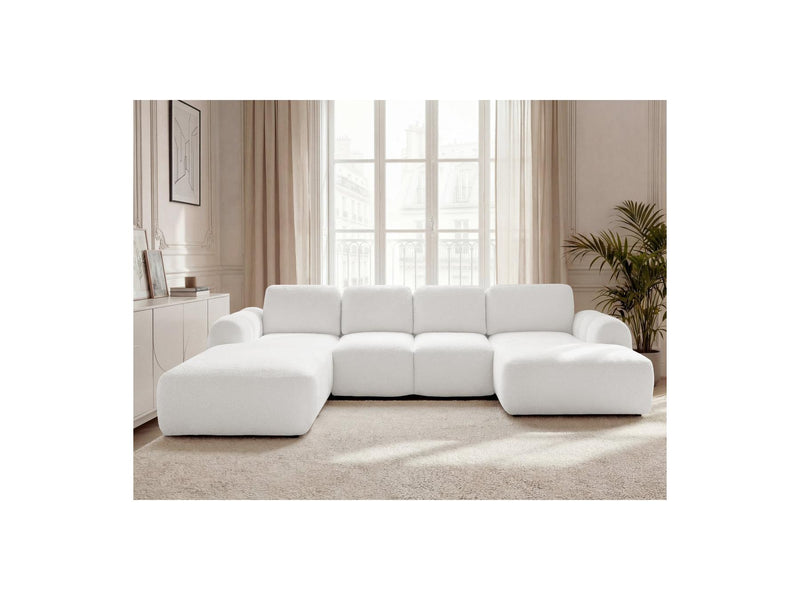 Montaigne - Panoramic Convertible Chest Sofa - Bouclette Fabric - Right Angle