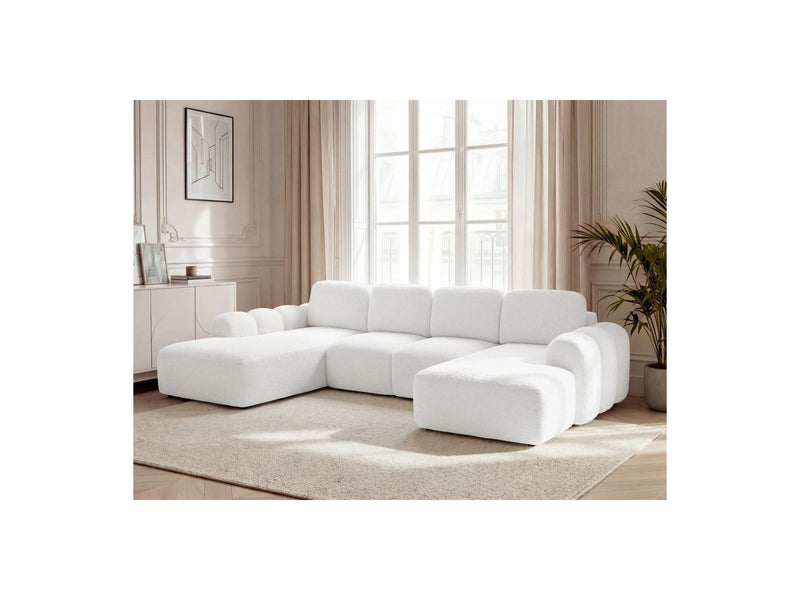 Montaigne - Panoramic Convertible Chest Sofa - Bouclette Fabric - Right Angle