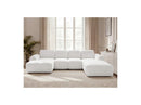 Montaigne - Panoramic Convertible Trunk Sofa - Bouclette Fabric - Left Corner