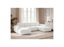 Montaigne - Panoramic Convertible Trunk Sofa - Bouclette Fabric - Left Corner