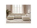 Montaigne - Panoramic Convertible Trunk Sofa - Bouclette Fabric - Left Corner