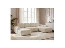 Montaigne - Panoramic Convertible Trunk Sofa - Bouclette Fabric - Left Corner