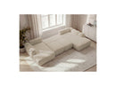 Montaigne - Panoramic Convertible Trunk Sofa - Bouclette Fabric - Left Corner