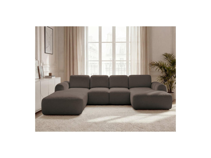 Montaigne - Panoramic Convertible Chest Sofa - Bouclette Fabric - Right Angle