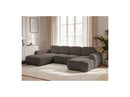 Montaigne - Panoramic Convertible Chest Sofa - Bouclette Fabric - Right Angle