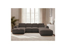 Montaigne - Panoramic Convertible Trunk Sofa - Bouclette Fabric - Left Corner
