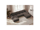 Montaigne - Panoramic Convertible Trunk Sofa - Bouclette Fabric - Left Corner