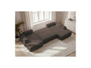 Montaigne - Panoramic Convertible Trunk Sofa - Bouclette Fabric - Left Corner