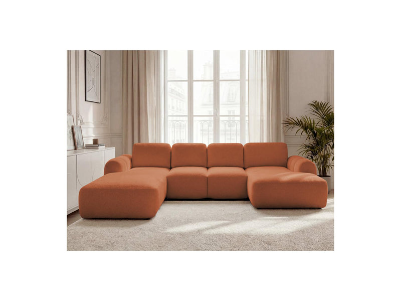 Montaigne - Panoramic Convertible Chest Sofa - Bouclette Fabric - Right Angle