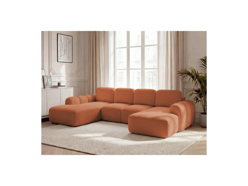 Montaigne - Panoramic Convertible Chest Sofa - Bouclette Fabric - Right Angle